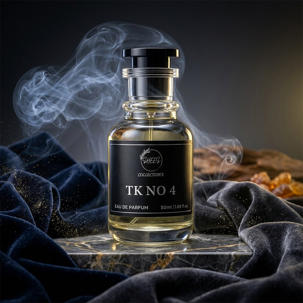 TK NO. 4 Eau De Parfum by Shees Collection – Intense Woody Aromatic Scent (50ml)