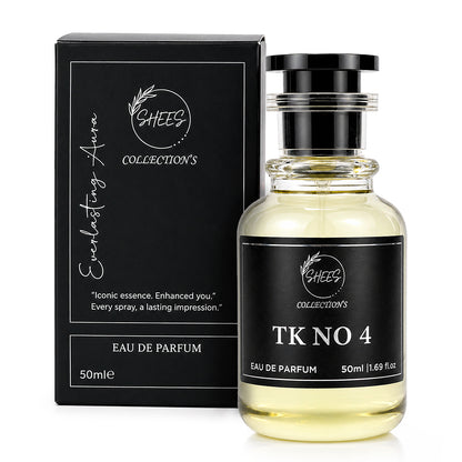 TK NO. 4 Eau De Parfum by Shees Collection – Intense Woody Aromatic Scent (50ml)
