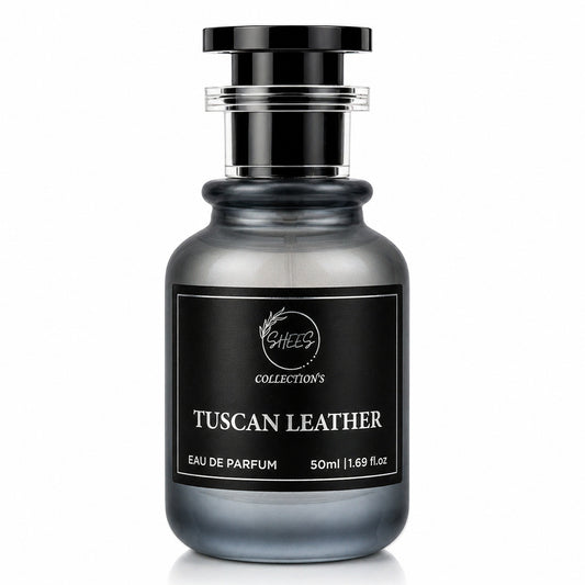 Tuscan Leather Eau De Parfum by Shees Collection – Premium Smoky Leather Scent (50ml)